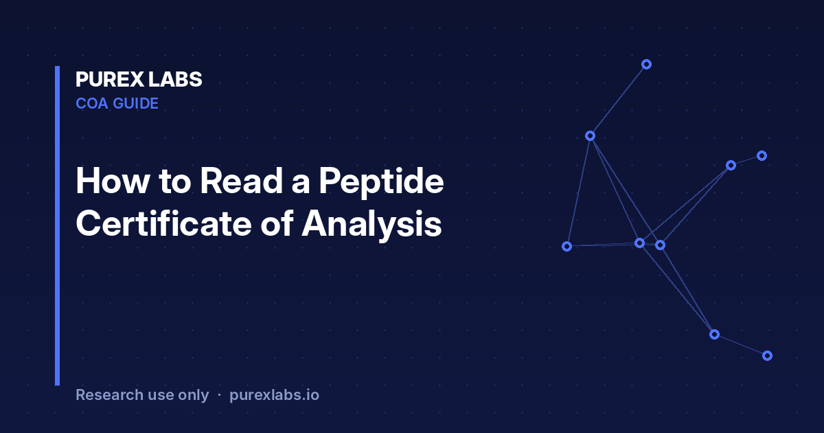 How to Read a Peptide Certificate of Analysis – PureX Labs