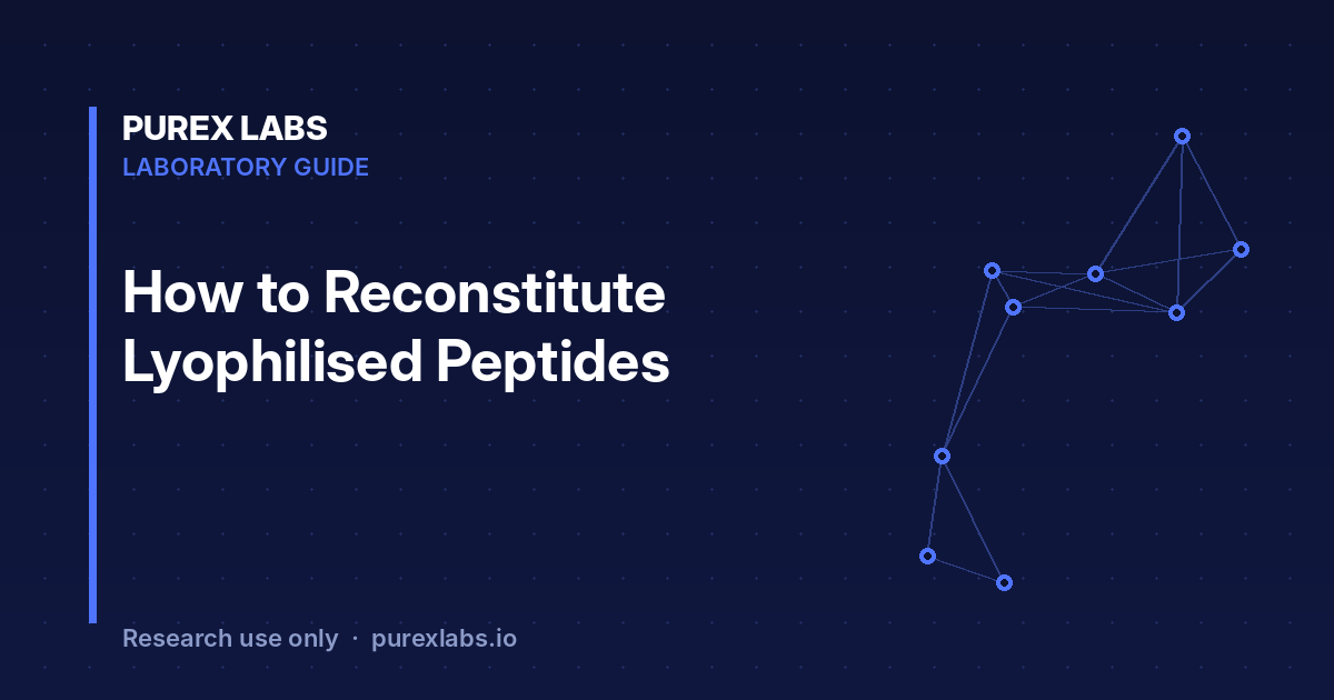 How to Reconstitute Lyophilised Peptides – PureX Labs laboratory guide