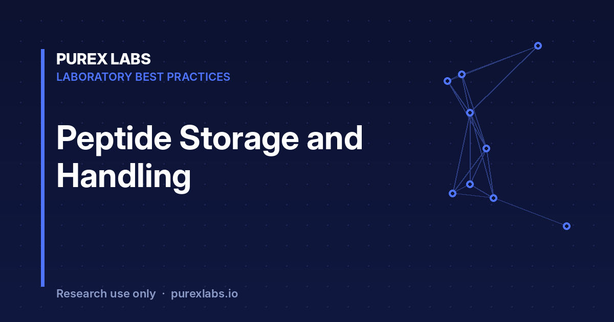 Peptide Storage and Handling best practices – PureX Labs