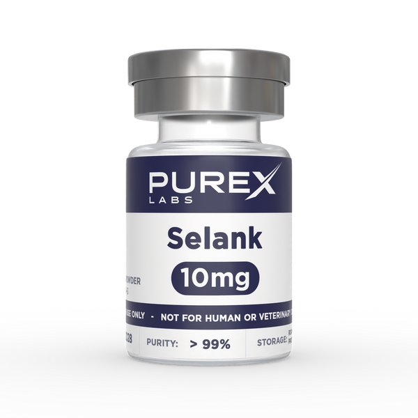 Selank 10mg research peptide vial - PureX Labs